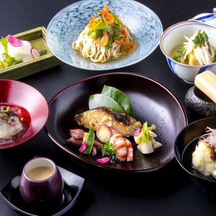【夜の部】〆はおそば。お手軽ショートコース 葵コース 7,000円 (税込)