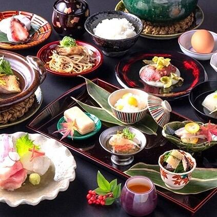 【夜の部】京野菜と鮮魚、お肉まで愉しめる 雅美コース 14,000円 (税込)