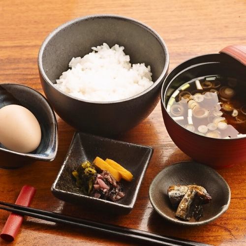 ■Tamagake rice set *Tosa Jiro egg