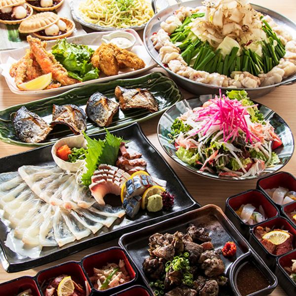 ◆竹野屋的宴会◆9道菜品火锅无限畅饮套餐4,950日元（含税）！
