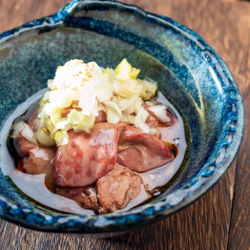 Moist chicken liver sashimi style