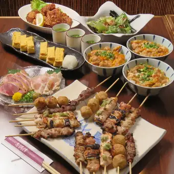 【鸡肉】岛津鸡肉料理套餐☆ 5道菜，含2小时畅饮 / 4500日元