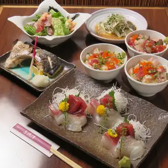 【海鲜】岛津海鲜套餐☆ 5道菜,含2小时畅饮 / 5000日元