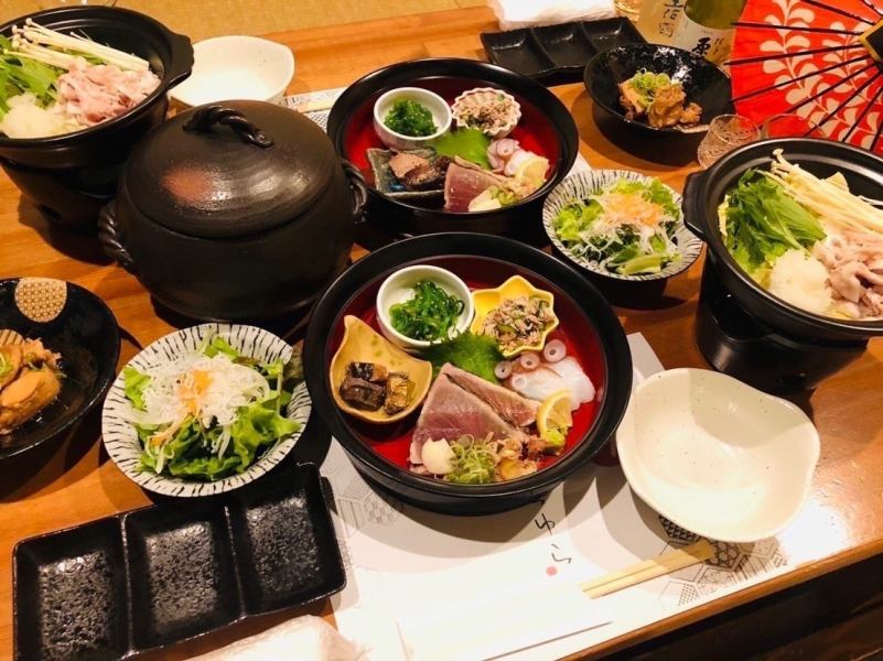 和牛すき焼きやツラミ刺しが愉しめる♪『一人一皿』でご提供！2.5H飲み放題付きコース7000円(税込)