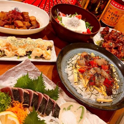 【年末/新年派對套餐】2種刺身,8道菜(含海鮮散壽司),120分鐘暢飲,僅需6000日元 *可提供最多140人的私人包間宴會