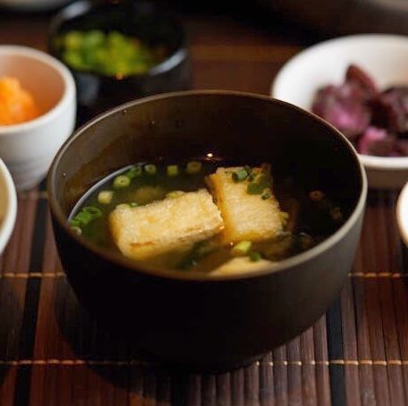 Miso soup with plenty of vegetables