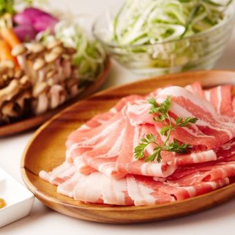 【アルコール飲み放題付き宴会プラン】！国産【銘柄豚　夢の大地豚食べ放題コース】(120分）