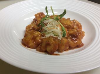 Stir-fried Shrimp Tempura with Chili Sauce