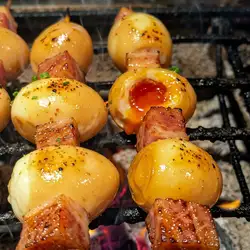 Soft-boiled quail