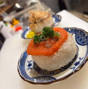 1個烤飯糰（明太子奶油）