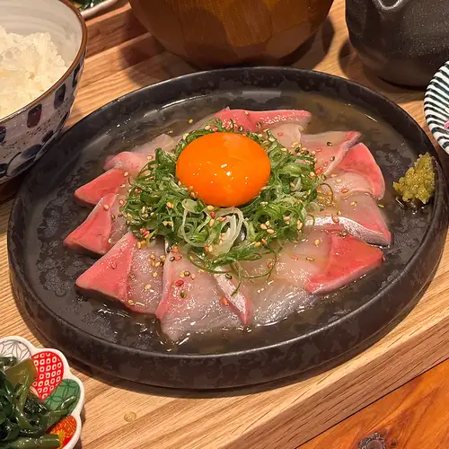 ブリねぎ塩ユッケ定食