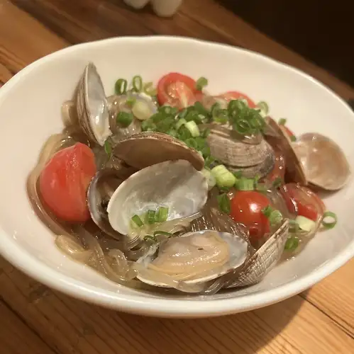 あさりとトマトのボンゴレチャプチェ