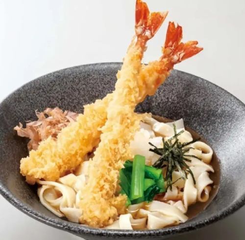 Large shrimp tempura kishimen noodles with grated daikon radish [2 pieces]