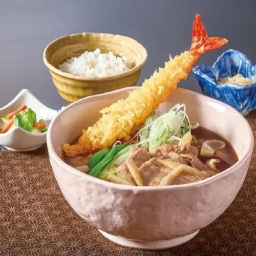 ≪Miyazaki Prefecture, Kobayashi City-produced Kurobuta pork≫ Large shrimp tempura Kurobuta miso kishito rice (small)