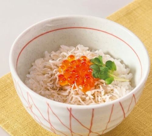 Whitebait and salmon roe mini rice bowl set