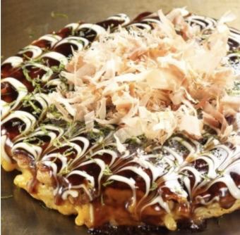 Fluffy homemade Kansai-style okonomiyaki