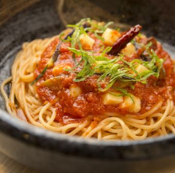 ナスとモッツアレラチーズのトマトソース デザート付きひよりセット
