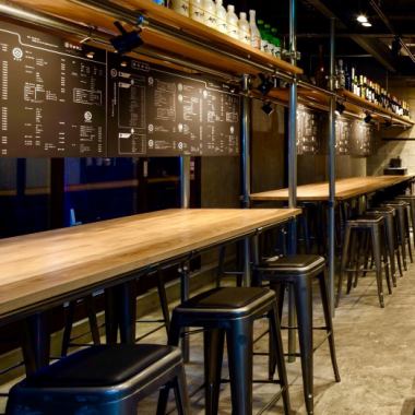 [Stylish bar-style restaurant] Counter seats with a great atmosphere are recommended for dates ♪ [Osaka #Umeda #Korean food #Korea #all you can eat and drink #samgyeopsal #lunch #birthday #girls' night out #anniversary #cheese #year-end party# New Year Party #Date]