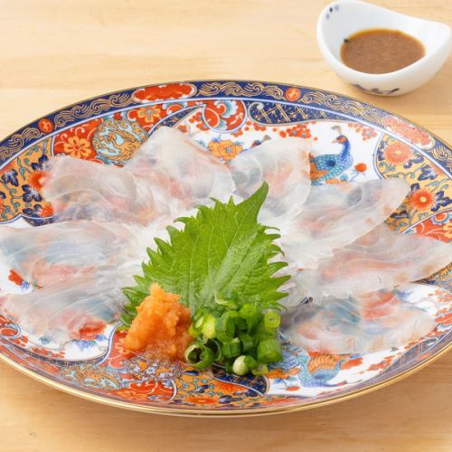 活〆鯛 薄造り