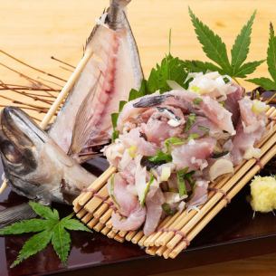 鯵姿造り 薬味叩き
