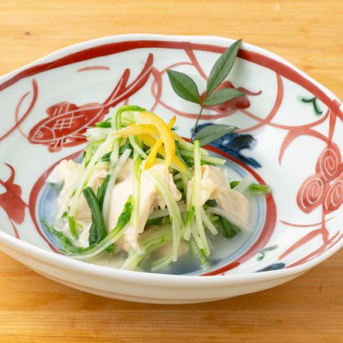 湯葉と水菜のお浸し