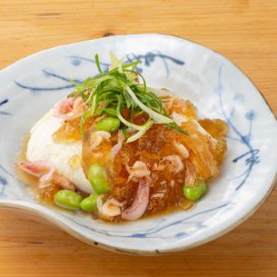 寄せ豆腐の冷やし出汁 冷奴