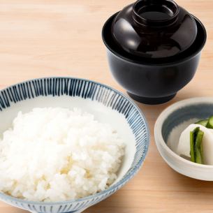 ご飯セット(ご飯・味噌汁・香の物)