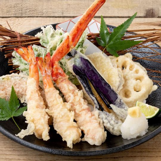 海老・蟹の天布羅盛り合わせ ～季節野菜を添えて～