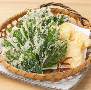 竹の子と明日葉の天布羅