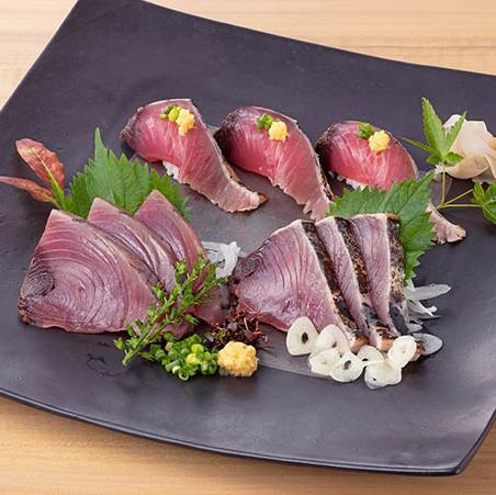 大量鰹魚（生魚片、鰹魚塊、握壽司）