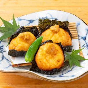 海胆山药碎和炸海苔