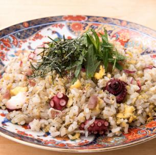 炸小沙丁鱼和章鱼饭