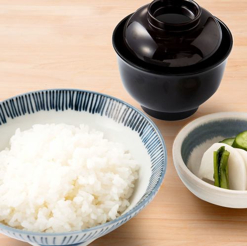 米飯套餐（米飯、味噌湯、鹹菜）