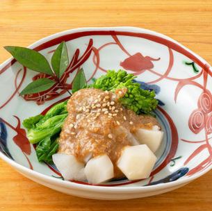 菜の花と菊芋の胡麻和え