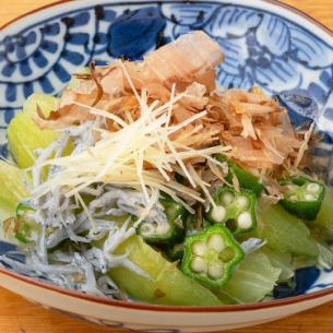 茄子としらすの冷浸し