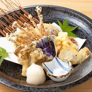 木の子と秋野菜の天布羅