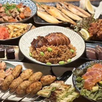 For welcoming parties ◎ All-you-can-eat mentaiko × Yakitori × 3 kinds of fresh fish ◇ Benkei full stomach course ◇ 2 hours all-you-can-drink included 4200 yen