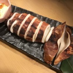 壺抜きイカの丸焼き