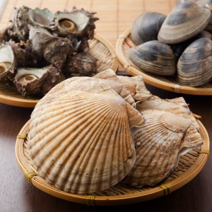 【一番人気】豪華！浜焼き堪能コース（2H飲み放題付・全8品）