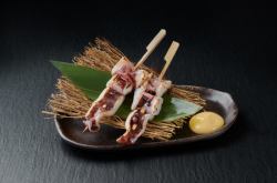 grilled squid skewers