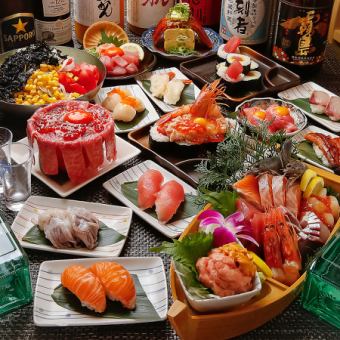 Lunch only [All-you-can-eat] 132 items in total ~ Meat sushi/Yakitori/Wagyu rare cutlet too♪ Gold course 4480 yen → 3480 yen