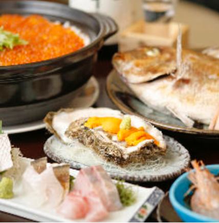 [Luxurious all-you-can-drink course including famous radish stew, sea urchin oysters, and premium sake included!] 9,900 yen