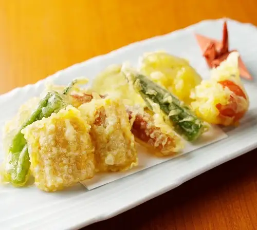 Corn and seasonal tempura
