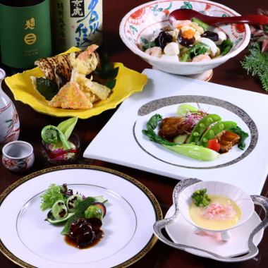 [有包间]3种生鱼片和当日肉类菜肴等[季节宴会套餐]仅餐3,900日元