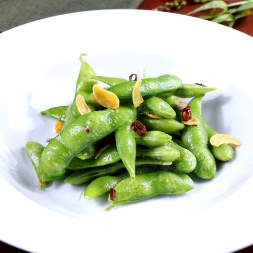 绿茶叶豆蒜蓉橄榄油