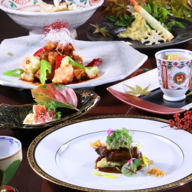 【個室完備】おこげ餡かけ&和牛ほほ肉など【旬の宴彩コース】お料理のみ4200円