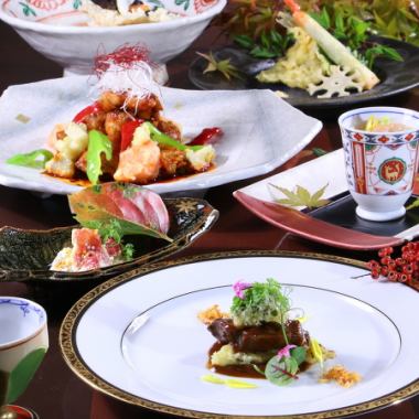【個室完備】おこげ餡かけ&和牛ほほ肉など【旬の宴彩コース】お料理のみ4200円