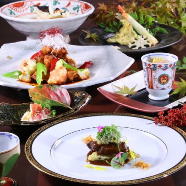 【全曜日受付可◎】おこげ餡かけ&和牛ほほ肉など【旬の宴彩コース】お料理のみ4200円