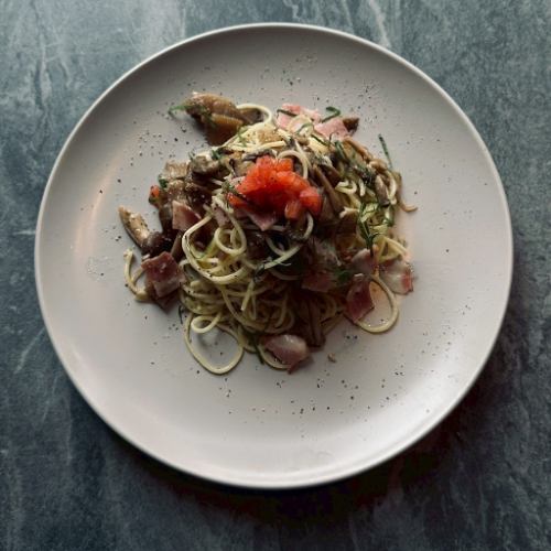 きのこの和風ペペロンチーノ