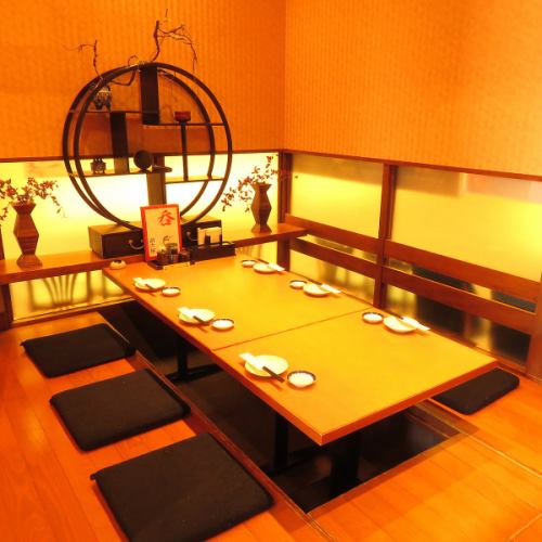 A horigotatsu seat with a good atmosphere.Feel free to stop by for lunch or dinner! [Seafood/Fish/Local cuisine/Izakaya/Saku-nomi/Lunch/All-you-can-drink/Individual servings/Shochu/Sake/Kagoshima Chuo Station]